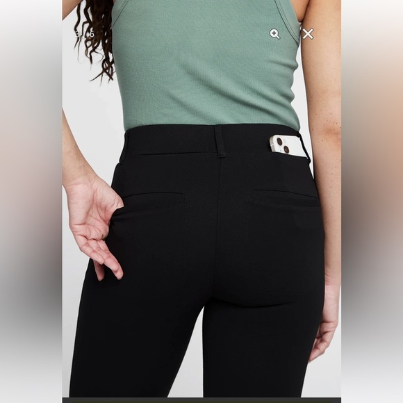 Betabrand Women's Black Pants size Medium Petite comfy stretch professional - Picture 4 of 9